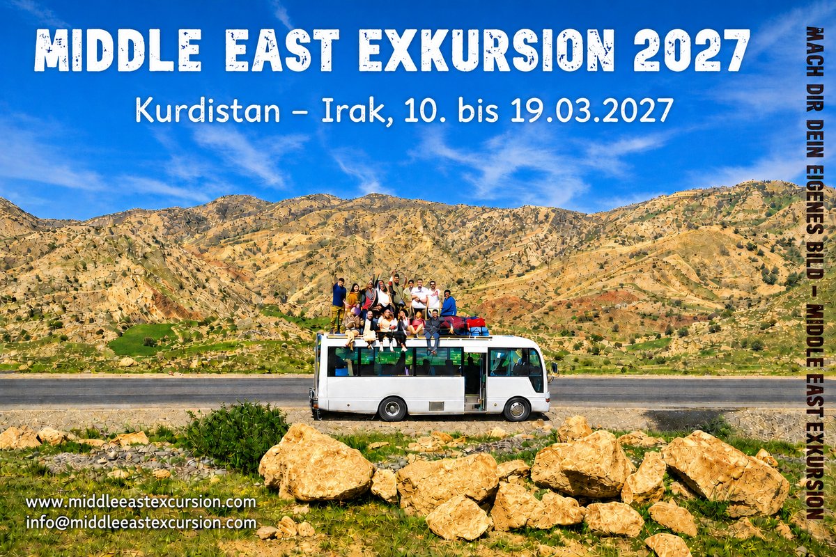 Plakat der Middle East Excursion nach Kurdistan-Irak vom 10. bis 19. März 2027